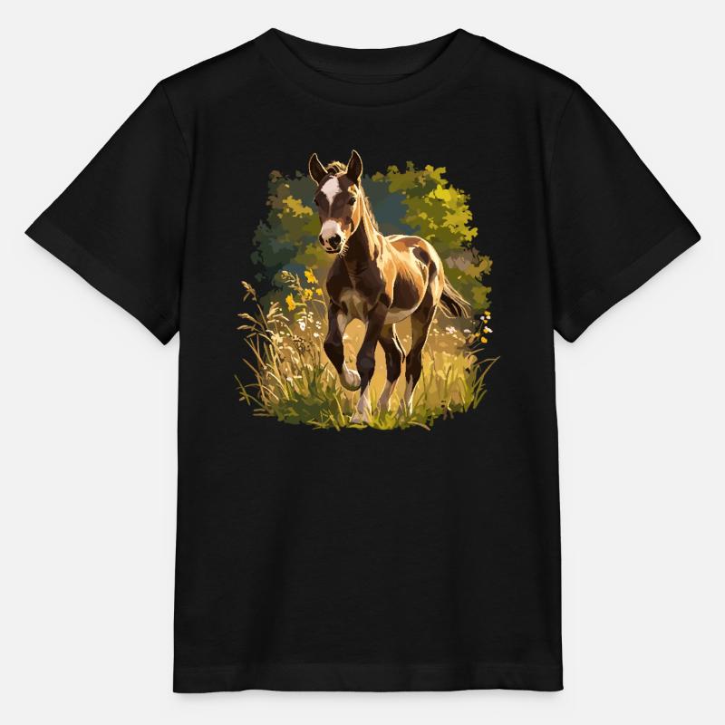 Chevaux Cheval - T-shirt bio MINI CREATOR Stanley/Stella Enfant - noir