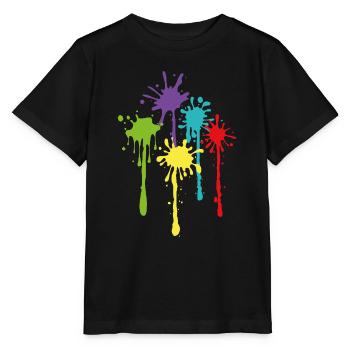 Carnival Colorful splashes of color - Stanley/Stella MINI CREATOR Kids’ T-Shirt - black - Front - Mikhail (115cm)
