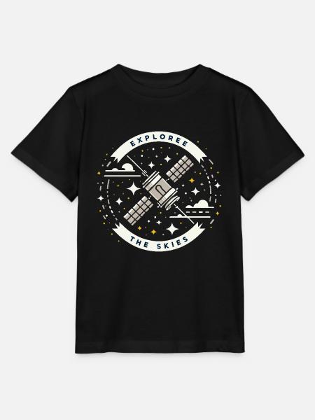 ERKUNDEN SIE DIE LÜFTE - Stanley/Stella Kinder T-Shirt MINI CREATOR - Schwarz