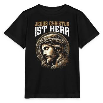 Service d’adoration des croyants catholiques chrétiens de Jésus - T-shirt bio MINI CREATOR Stanley/Stella Enfant - noir - Devant - Mikhail (115cm)