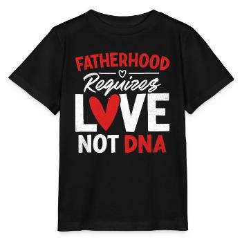 La paternité exige de l’amour, pas de l’ADN Drôle de piège - T-shirt bio MINI CREATOR Stanley/Stella Enfant - noir - Devant - Mikhail (115cm)
