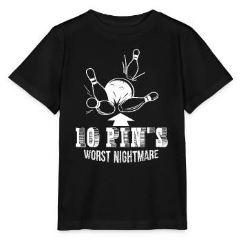 Bowling 10 Pins Worst Nightmare - Stanley/Stella MINI CREATOR Kids’ T-Shirt - black - Front - Mikhail (115cm)