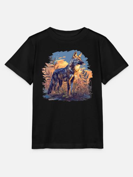 Schakale Schakal - Stanley/Stella Kinder T-Shirt MINI CREATOR - Schwarz