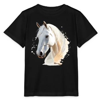 Horse Horses Riding Rider Rider Wild Horse - Stanley/Stella MINI CREATOR Kids’ T-Shirt - black - Front - Mikhail (115cm)
