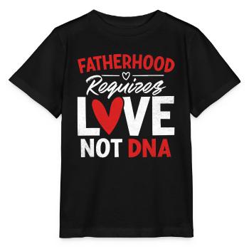 La paternité exige de l’amour, pas de l’ADN Drôle de piège - T-shirt bio MINI CREATOR Stanley/Stella Enfant - noir - Devant - Mikhail (115cm)