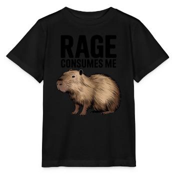 Rage Consumes Me Funny Capybara Silly Capy Humor - Stanley/Stella MINI CREATOR Kids’ T-Shirt - black - Front - Mikhail (115cm)