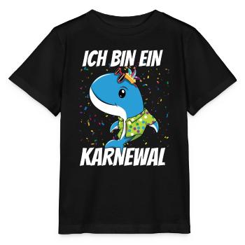Je suis un carnaval de baleines Carreal drôle - T-shirt bio MINI CREATOR Stanley/Stella Enfant - noir - Devant - Mikhail (115cm)