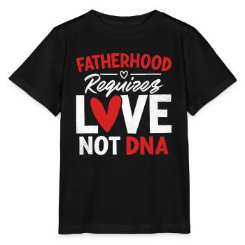 La paternité exige de l’amour, pas de l’ADN Drôle de piège - T-shirt bio MINI CREATOR Stanley/Stella Enfant - noir - Devant - Mikhail (115cm)