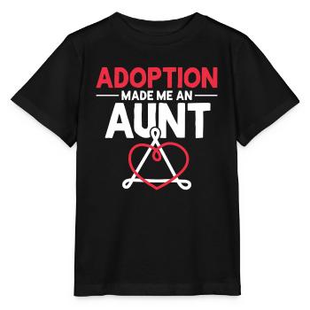 L’adoption m’a fait tante Gotcha jour tante drôle tante - T-shirt bio MINI CREATOR Stanley/Stella Enfant - noir - Devant - Mikhail (115cm)