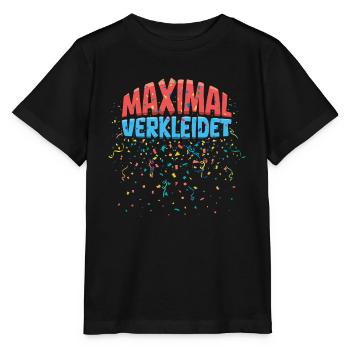 Karneval Maximal Verkleidet Bunt Konfetti Party - Stanley/Stella Kinder T-Shirt MINI CREATOR  - Schwarz - Vorne - Mikhail (115cm)