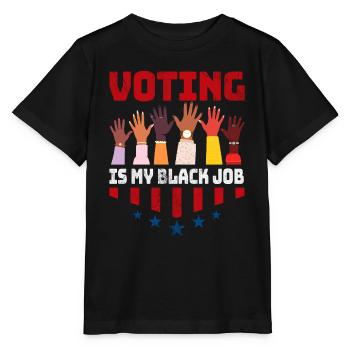 Voter est mon travail noir Drôle Élection Politique - T-shirt bio MINI CREATOR Stanley/Stella Enfant - noir - Devant - Mikhail (115cm)