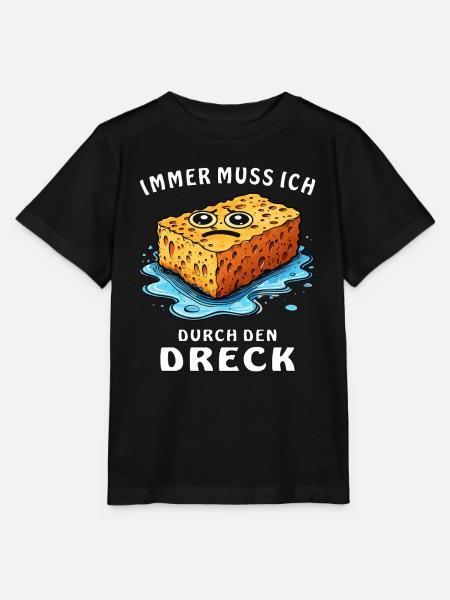 SCHWAMM IMMER MUSS ICH DURCH DEN DRECK - Stanley/Stella Kinder T-Shirt MINI CREATOR  - Schwarz