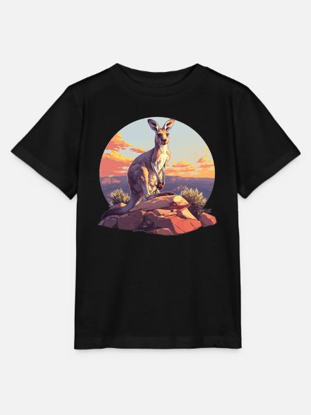 Kängurus Känguru - Stanley/Stella Kinder T-Shirt MINI CREATOR - Schwarz