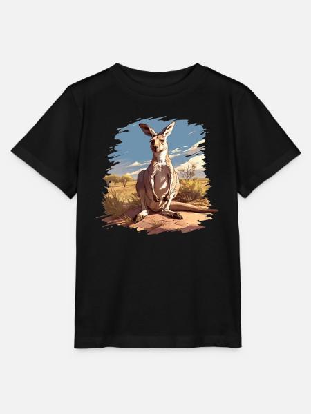 Kängurus Känguru - Stanley/Stella Kinder T-Shirt MINI CREATOR - Schwarz