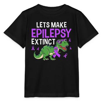 Lasst uns den Epilepsie ausgestorbenen lustigen Dinosaurier machen - Stanley/Stella Kinder T-Shirt MINI CREATOR  - Schwarz - Vorne - Mikhail (115cm)