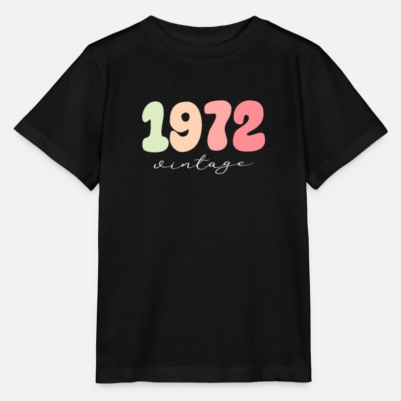 Date de naissance Année de naissance 1972 - T-shirt bio MINI CREATOR Stanley/Stella Enfant - noir