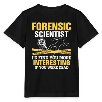 Scientifique médico-légal Scène de crime Preuves médico-légales - T-shirt bio MINI CREATOR Stanley/Stella Enfant - noir - Devant - Mikhail (115cm)