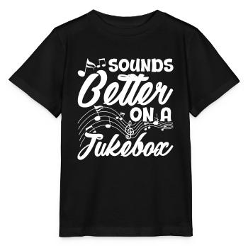 Sonne mieux sur un juke-box Karaoké Musique des années 80 - T-shirt bio MINI CREATOR Stanley/Stella Enfant - noir - Devant - Mikhail (115cm)