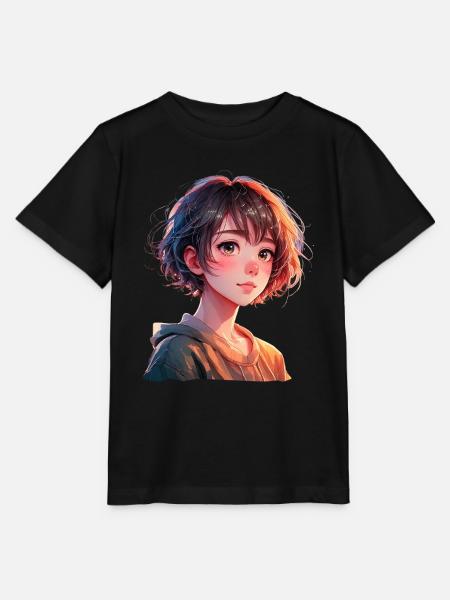 Anime Manga Mädchen - Stanley/Stella Kinder T-Shirt MINI CREATOR - Schwarz