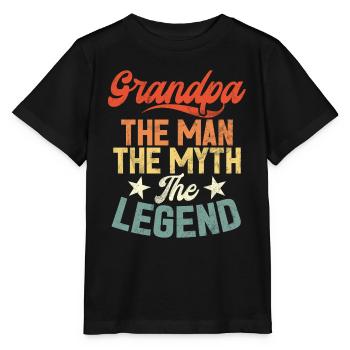Grand-père Grand-père Pops Grand-parent - T-shirt bio MINI CREATOR Stanley/Stella Enfant - noir - Devant - Mikhail (115cm)