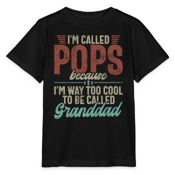 Grand-père Grand-père Pops Grand-parent - T-shirt bio MINI CREATOR Stanley/Stella Enfant - noir - Devant - Mikhail (115cm)