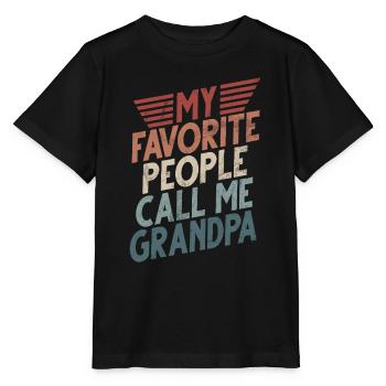 Grand-père Grand-père Pops Grand-parent - T-shirt bio MINI CREATOR Stanley/Stella Enfant - noir - Devant - Mikhail (115cm)