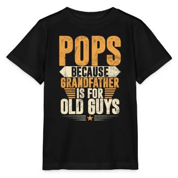 Grand-père Grand-père Pops Grand-parent - T-shirt bio MINI CREATOR Stanley/Stella Enfant - noir - Devant - Mikhail (115cm)