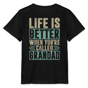 Grand-père Grand-père Pops Grand-parent - T-shirt bio MINI CREATOR Stanley/Stella Enfant - noir - Devant - Mikhail (115cm)