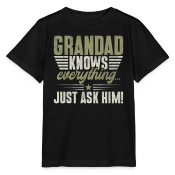 Grand-père Grand-père Pops Grand-parent - T-shirt bio MINI CREATOR Stanley/Stella Enfant - noir - Devant - Mikhail (115cm)