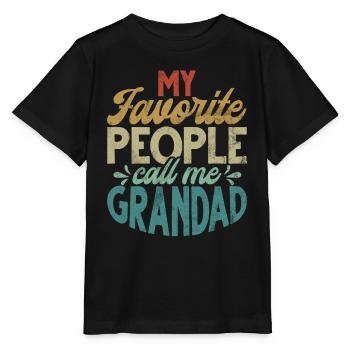 Grand-père Grand-père Pops Grand-parent - T-shirt bio MINI CREATOR Stanley/Stella Enfant - noir - Devant - Mikhail (115cm)