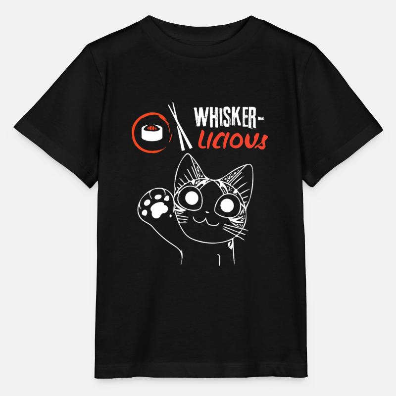 Whiskerlicious Bites – Sushi for Cat Lovers - Stanley/Stella MINI CREATOR Kids’ T-Shirt - black