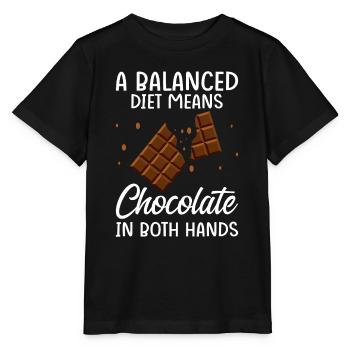 Drôle de chocolat diète Choco Candy Sweet Tooth - T-shirt bio MINI CREATOR Stanley/Stella Enfant - noir - Devant - Mikhail (115cm)