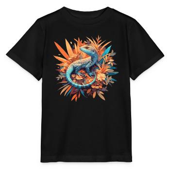 Eidechsen Eidechse - Stanley/Stella Kinder T-Shirt MINI CREATOR  - Schwarz - Vorne - Mikhail (115cm)