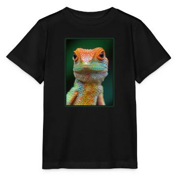 Eidechsen Eidechse - Stanley/Stella Kinder T-Shirt MINI CREATOR  - Schwarz - Vorne - Mikhail (115cm)