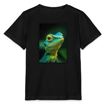 Eidechsen Eidechse - Stanley/Stella Kinder T-Shirt MINI CREATOR  - Schwarz - Vorne - Mikhail (115cm)