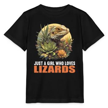 Lizards Lizard - Stanley/Stella MINI CREATOR Kids’ T-Shirt - black - Front - Mikhail (115cm)