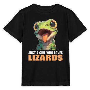 Eidechsen Eidechse - Stanley/Stella Kinder T-Shirt MINI CREATOR  - Schwarz - Vorne - Mikhail (115cm)