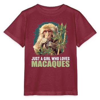 Macaque Macaque - Stanley/Stella MINI CREATOR Kids’ T-Shirt - burgundy - Front - Kain (125cm)