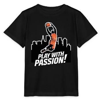 BASKETBALL SPIELEN - Stanley/Stella Kinder T-Shirt MINI CREATOR  - Schwarz - Vorne - Mikhail (115cm)