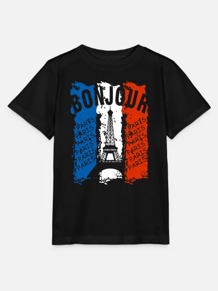 Flagge Frankreichs - Stanley/Stella Kinder T-Shirt MINI CREATOR  - Schwarz