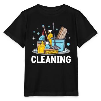 Nettoyage Ménage Femme de ménage Femme de ménage drôle - T-shirt bio MINI CREATOR Stanley/Stella Enfant - noir - Devant - Mikhail (115cm)