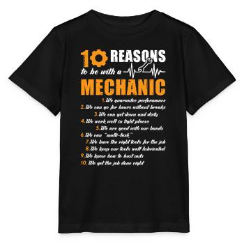 Mechanic 10 Reasons To Be With A Mechanic - Stanley/Stella MINI CREATOR Kids’ T-Shirt - black - Front - Mikhail (115cm)