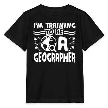 Geographer Training To Be A Geographer - Stanley/Stella MINI CREATOR Kids’ T-Shirt - black - Front - Mikhail (115cm)