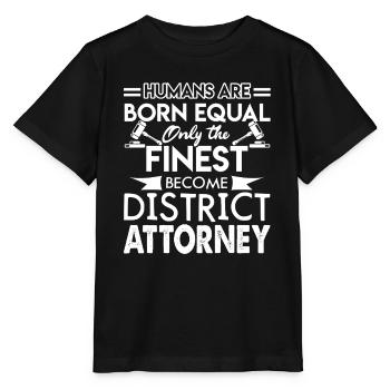 District Attorney Proud District Attorney - Stanley/Stella MINI CREATOR Kids’ T-Shirt - black - Front - Mikhail (115cm)