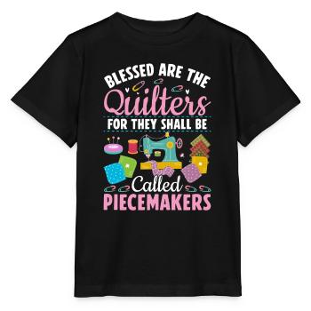 Funny Quilting Lover Gift For Women Sewing Quilter - Stanley/Stella MINI CREATOR Kids’ T-Shirt - black - Front - Mikhail (115cm)