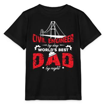 Civil Engineer Civil Engineer Dad - Stanley/Stella MINI CREATOR Kids’ T-Shirt - black - Front - Mikhail (115cm)