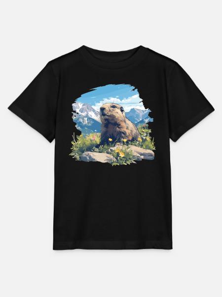 Murmeltiere Murmeltier - Stanley/Stella Kinder T-Shirt MINI CREATOR - Schwarz