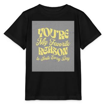 Tu es ma raison préférée - T-shirt bio MINI CREATOR Stanley/Stella Enfant - noir - Devant - Mikhail (115cm)