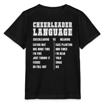 Cheerleading Langue d’équipe Encouragement - T-shirt bio MINI CREATOR Stanley/Stella Enfant - noir - Devant - Mikhail (115cm)