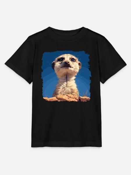 Meerkat Erdmännchen - Stanley/Stella Kinder T-Shirt MINI CREATOR - Schwarz